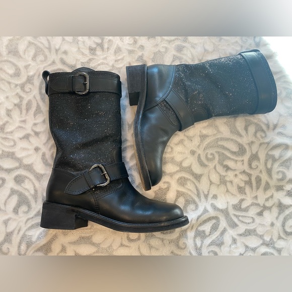 Giuseppe Zanotti gently used black sparkle leather women’s boots - Picture 7 of 13